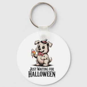 Porte-clés En Attendant Juste Halloween Candy Dog s'amuser