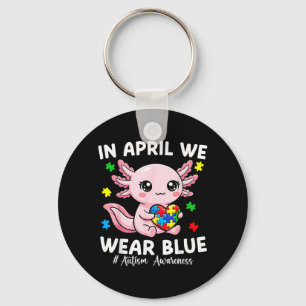 Porte-clés en avril Porter du bleu Enfants Filles Sensibilisa