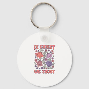 Porte-clés En Christ Nous Avons Confiance Floral Christian Co