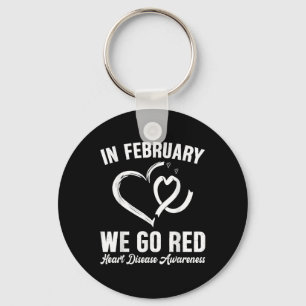 Porte-clés En Février, Nous allons Red Heart Disease Awarenes