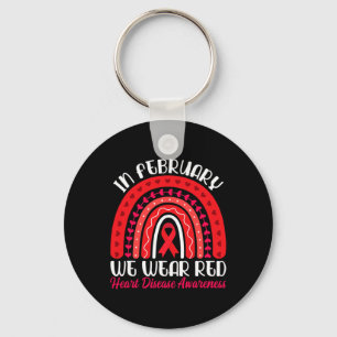 Porte-clés En Février Nous Portons Red Rainbow - Maladie card