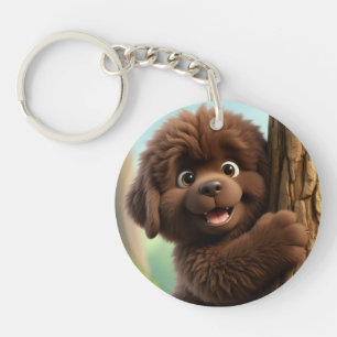 Porte-clés en forme de chiot 