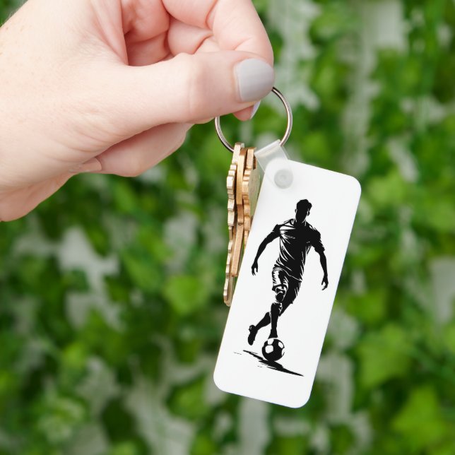 Porte-clés en forme de silhouette de joueur de foo (main)