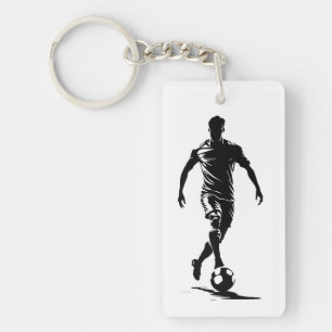 Porte-clés en forme de silhouette de joueur de foo
