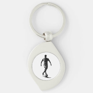 Porte-clés en forme de silhouette de joueur de foo