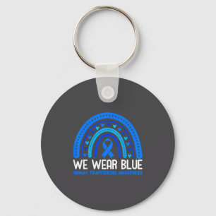 Porte-clés En janvier bleu Porter la sensibilisation au trafi
