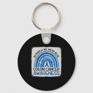 Porte-clés En mars Bleu Ruban Colon Mois de sensibilisation a