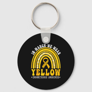 Porte-clés En mars, portez du jaune, mois de sensibilisation