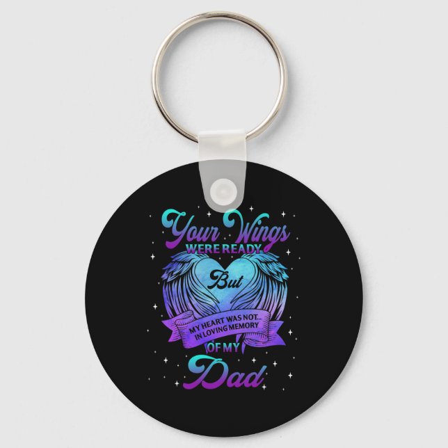 Porte-clés En Mémoire Amoureuse De Mon Père Prévention Du Sui (Recto)