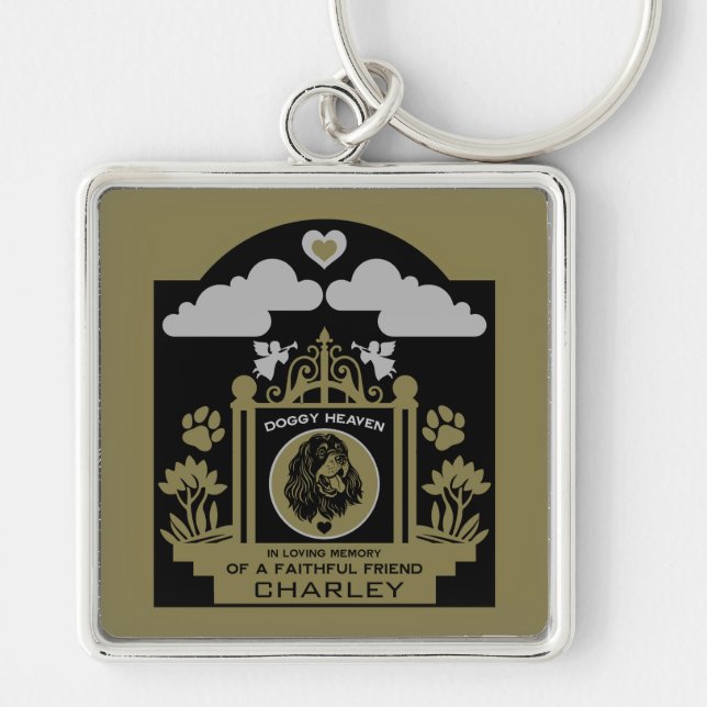 Porte-clés En mémoire d'amour d'un Cocker anglais Spaniel (Devant)