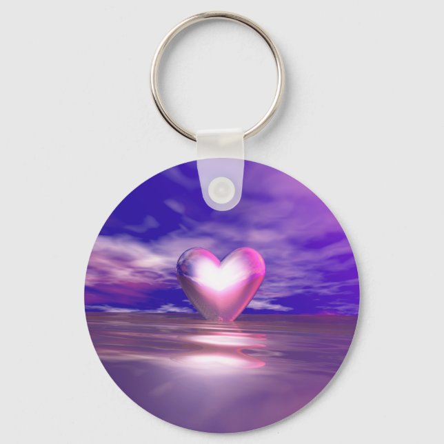 Porte-clés En mer du coeur rose (Recto)