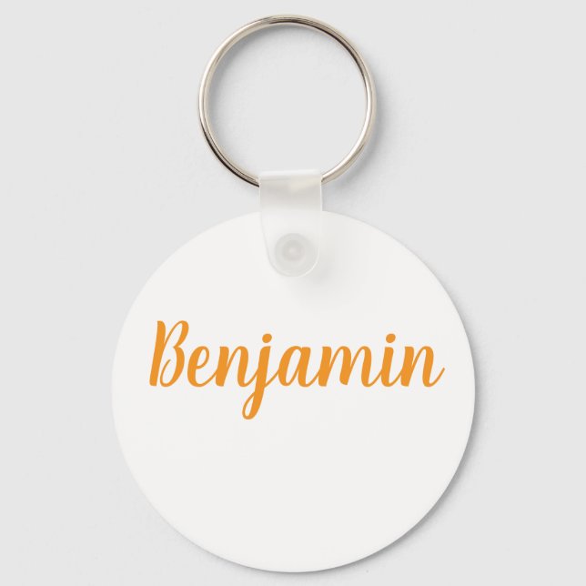 Porte-clés en métal au nom de Benjamin (Recto)