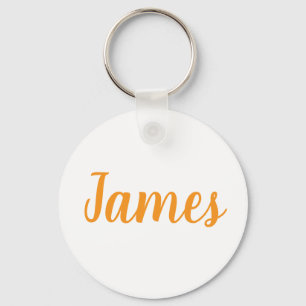 Porte-clés en métal au nom de James