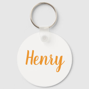 Porte-clés en métal avec le nom Henry