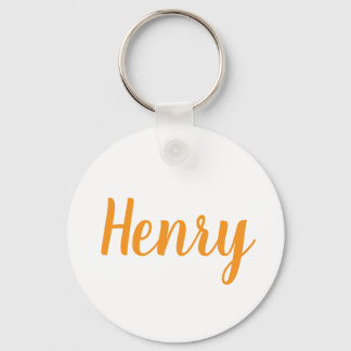 Porte-clés en métal avec le nom Henry