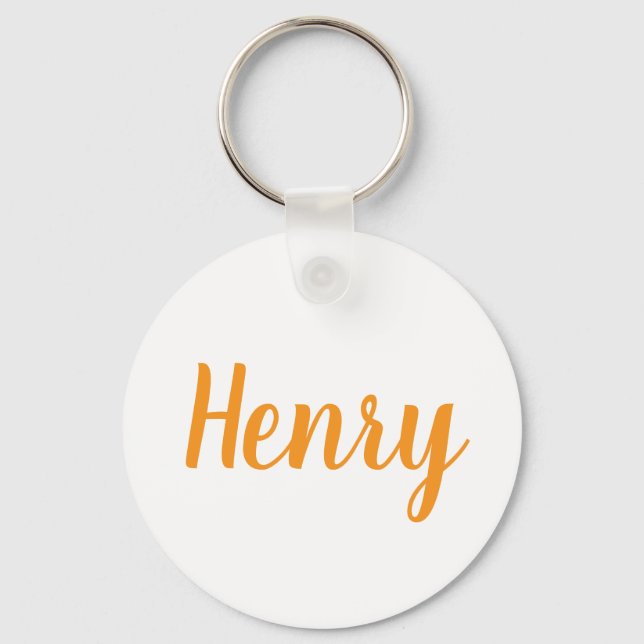 Porte-clés en métal avec le nom Henry (Recto)