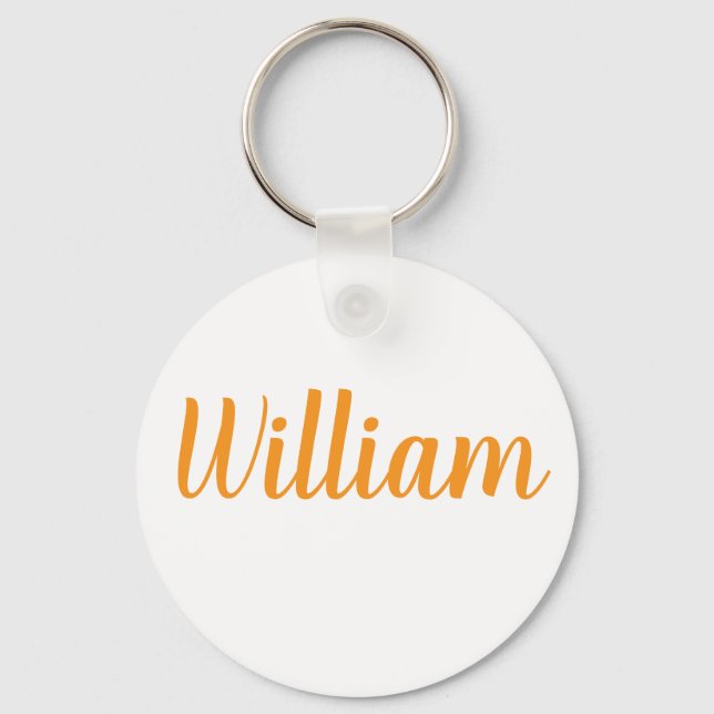 porte-clés en métal avec le nom William (Recto)