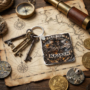 Porte-clés en métal Kraken – Krátt