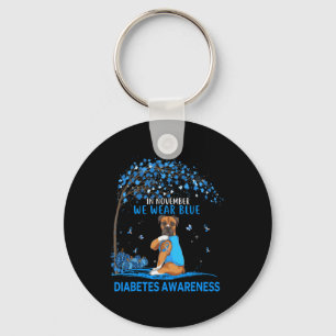 Porte-clés En Novembre Nous Portons Bleu Boxe Tattoo Chien Di