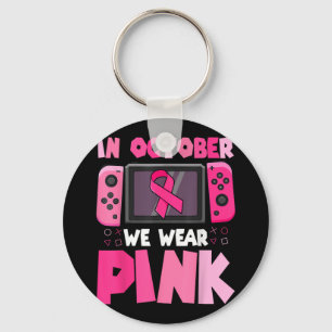 Porte-clés En Octobre Nous Portons Le Ruban Rose Jeu Cancer D