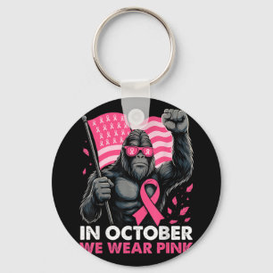 Porte-clés En Octobre Nous Portons Pink Bigfoot Cancer Du Sei
