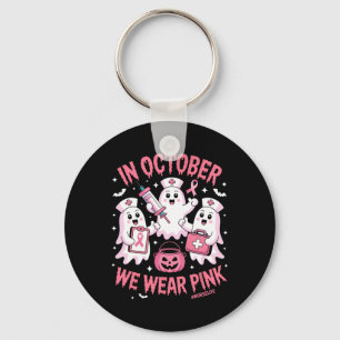 Porte-clés En Octobre Nous Portons Pink Nurse Ghost Halloween