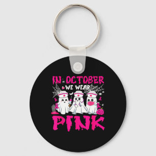 Porte-clés En Octobre Nous Portons Pink Nurse Ghost Halloween