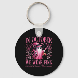 Porte-clés En Octobre Nous Portons Pink Witch Citrouille Brea