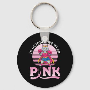 Porte-clés En Octobre Nous Portons Rose Turc Angora Chat Guer