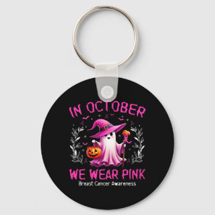 Porte-clés En Octobre Portez un Fantôme Rose pour la Sensibil
