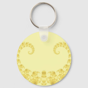 Porte-clés en or jaune en forme de cœur