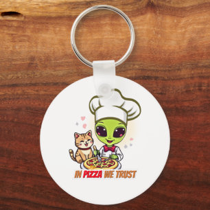 Porte-clés En Pizza Nous Faisons Confiance Art de Chef Alien