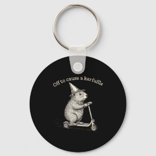 Porte-clés En route pour causer un chahut Funny Groundhog Sco