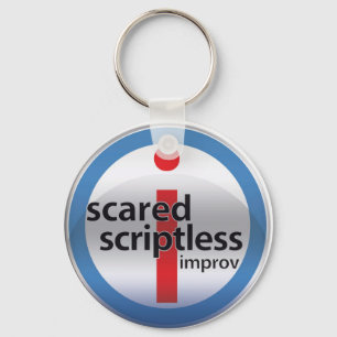 Porte-clés en verre rond de logo de solides