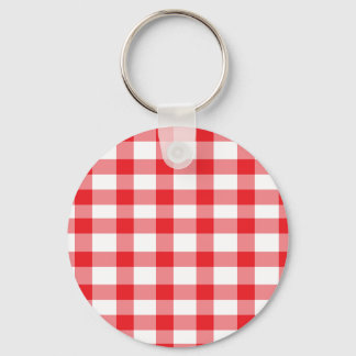 Porte-clés En vichy rouge