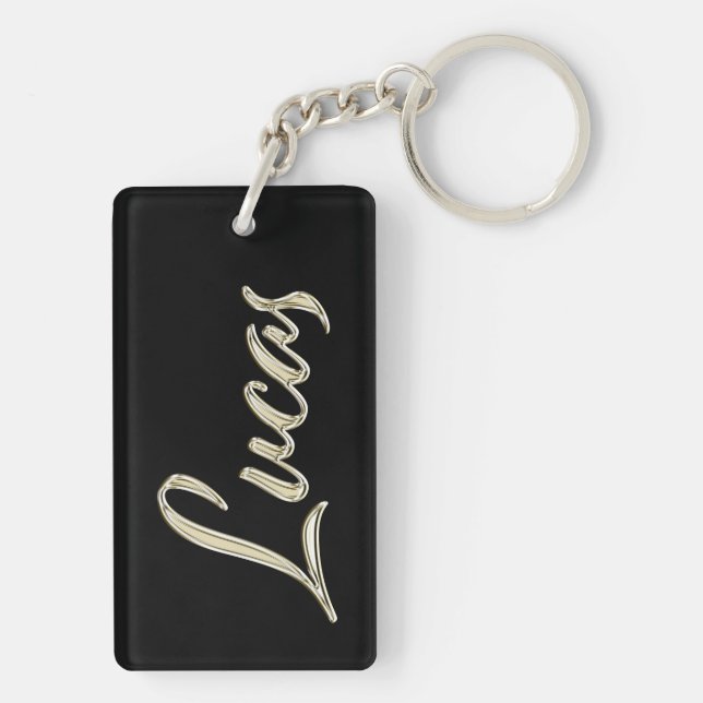 Porte-clés en whitegold Lucas avec pendentif (Dos)