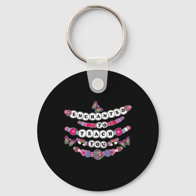 Porte-clés Enchanté de vous enseigner Citations d'enseignants (Recto)