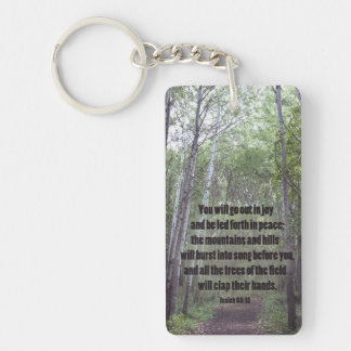 Porte-clés Enclencher les arbres dans la forêt, Porte - clé