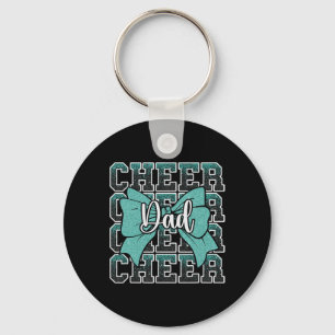 Porte-clés Encourage Papa Papa Noeud Sport Pom-Pom Girl Cheer