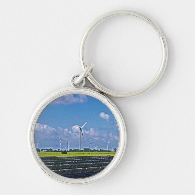 Porte-clés Énergie alternative - Solaire et Vent (Devant)