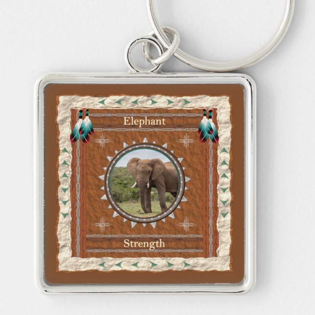 Porte-clés Énergie de force de l'éléphant (Devant)