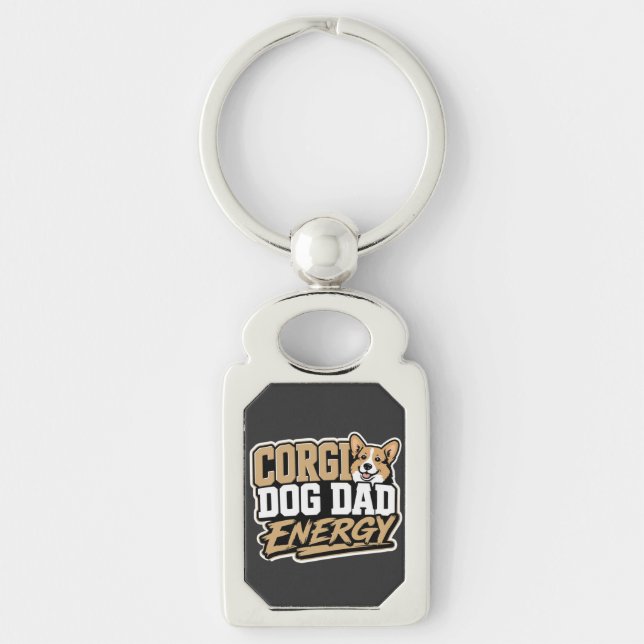 Porte-clés Énergie Papa Chien Corgi (Devant)