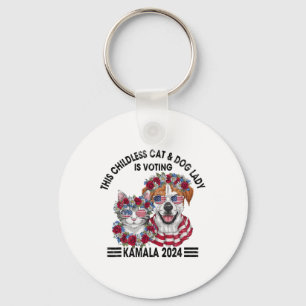 Porte-clés Enfant Chat Et Chien Lady Vote Kamala Harris