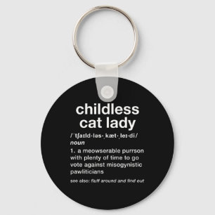 Porte-clés Enfant Chat Lady Funny Dictionnaire Définition