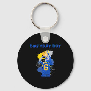 Porte-clés Enfant De 6 Ans Garçon Bleu Et Jaune Basketbal