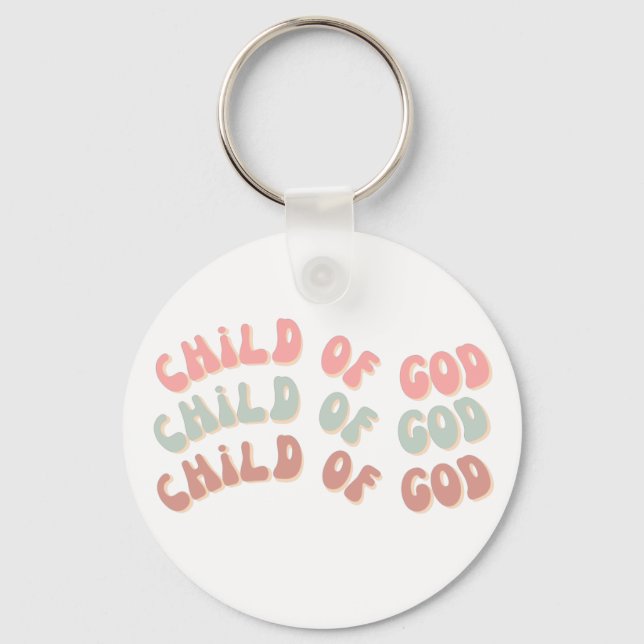 Porte-clés Enfant de Dieu Vagues rétro (Recto)