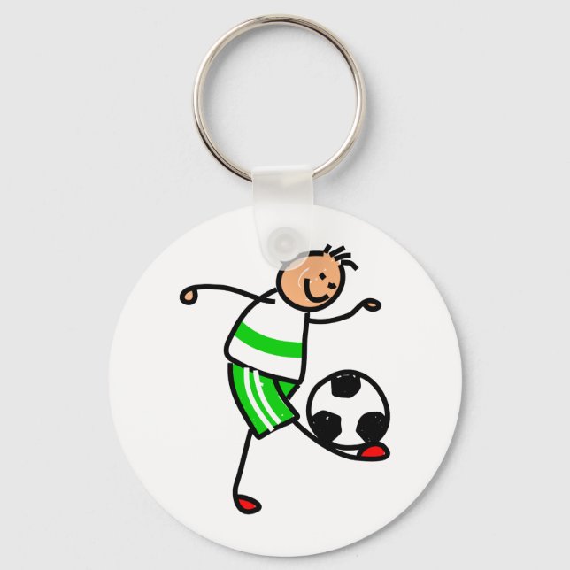Porte-clés Enfant de football (Recto)