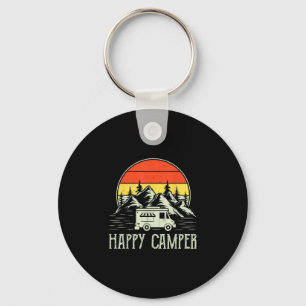 Porte-clés Enfant heureux campeur garçon drôle vintage campin