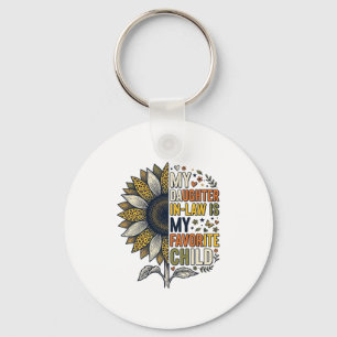 Porte-clés Enfant préféré de la belle-fille Tournesol Vintage