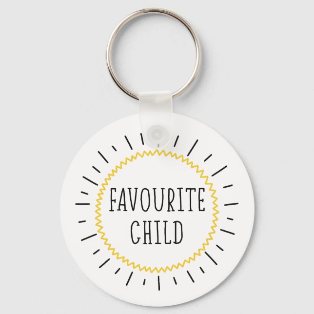 Porte-clés enfant préféré drôle avec message (Recto)